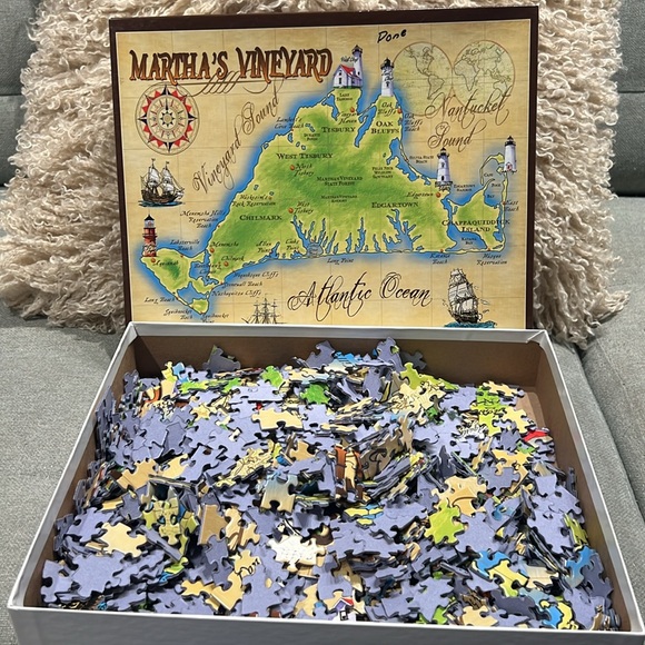 ⚫️2/$12⚫️ Martha's Vineyard map jigsaw puzzle 1000 pieces - Picture 3 of 3